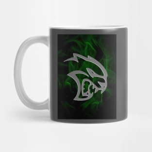 Hellcat Green Flames Mug